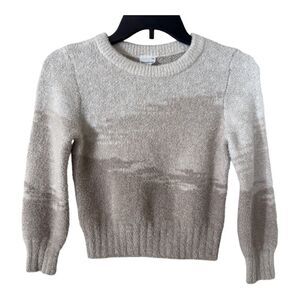 Abercrombie & Fitch Girls Beige Crew Neck Fuzzy Cozy Sweater Size 7/8